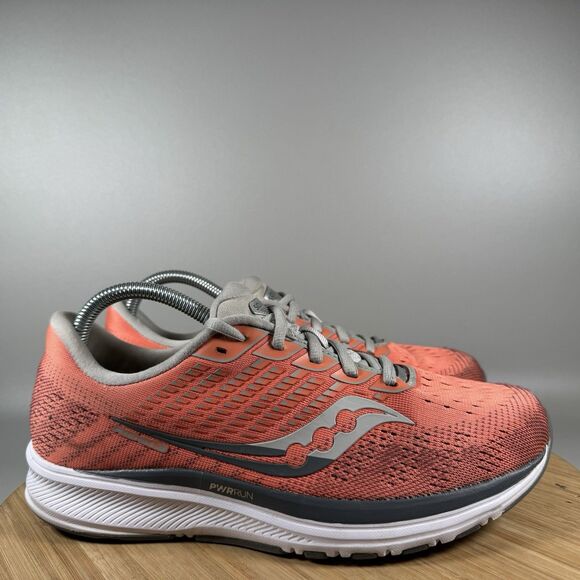 Saucony Ride 13 Women's Size 9.5 Orange Lace Up Running Shoes Sneakers Athletic - Picture 1 of 8